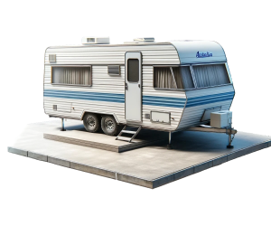 caravan on hardstand